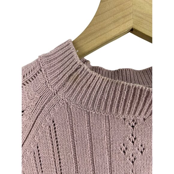 Free People Intimately Womens Large The Romy Swit Silverberry Pointelle Crop Top - Picture 4 of 9